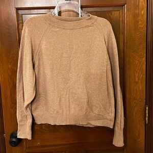 Oatmeal Crop Mock-neck Sweater